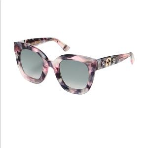Gucci Oversized Marble Acetate Sunglasses